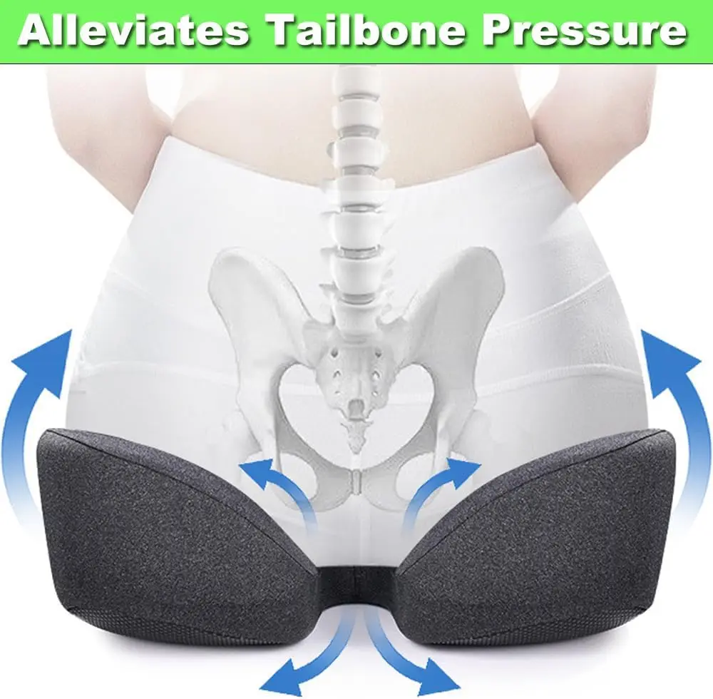 Woman Tailbone Pelvis Orthopedic Medical Seat Cushion Rebound Memory Foam Office Chair Cushion Beautiful Buttock Pad for Car 2