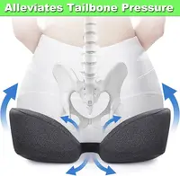 Woman Tailbone Pelvis Orthopedic Medical Seat Cushion Rebound Memory Foam Office Chair Cushion Beautiful Buttock Pad for Car 2