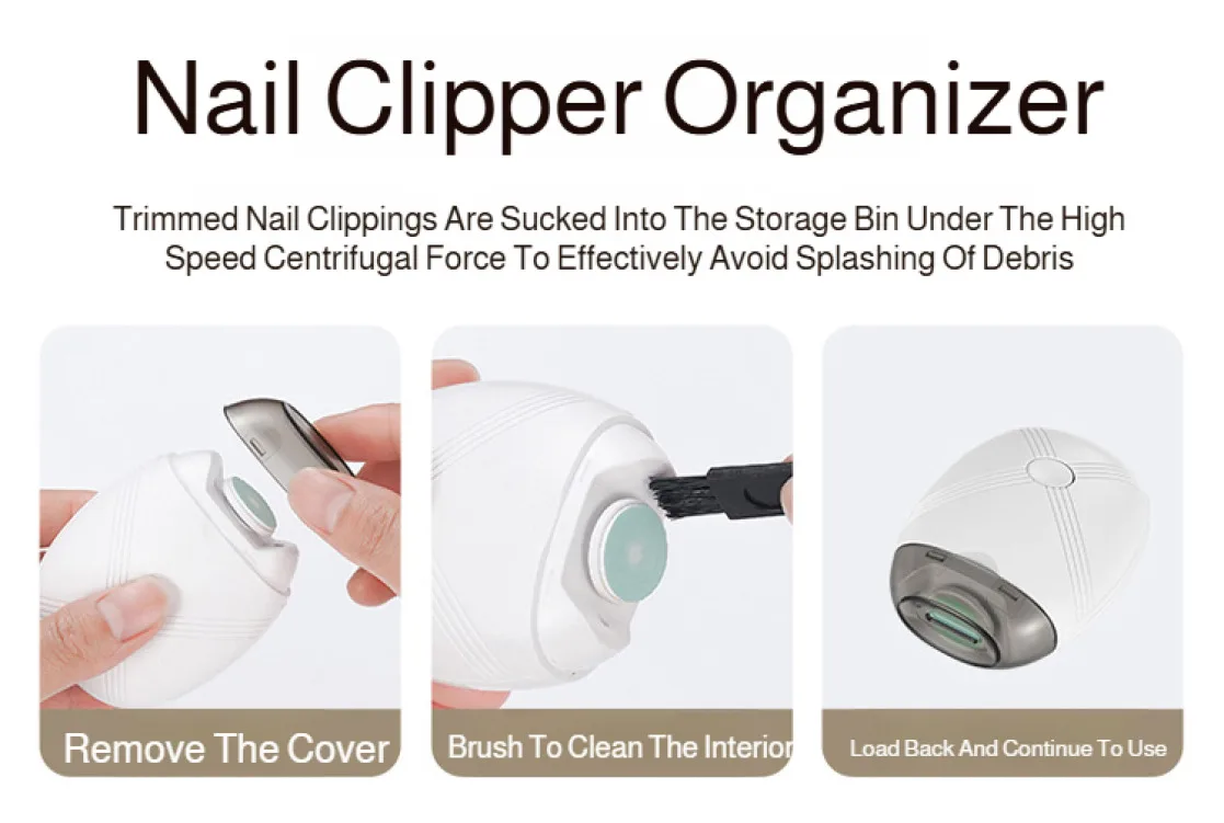 Electric Baby Nail Trimmer Rechargeable Safe Automatic Nail Grinder_voghion.com