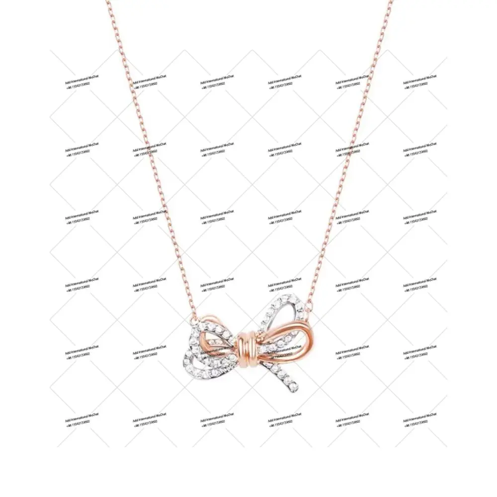 SHL original new elements, crystal dynamic collarbone necklace, bow multi-color necklace, high-quality birthday gift