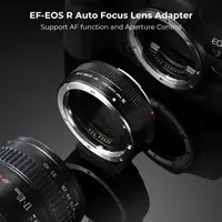 K&F CONCEPT EF to EOS R Adapter Auto Focus Lens Mount Adapter for Canon EF EF-S Lens to Canon EOS R/RF R3 R6 R50 Mount Cameras - Image 2