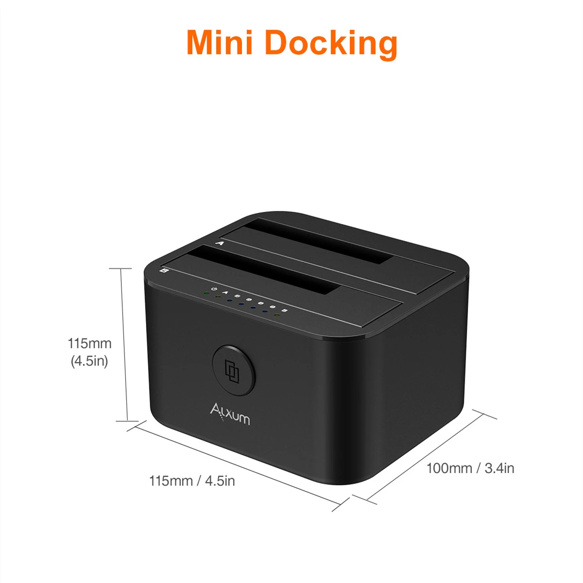 Dual-bay Hard Drive Docking Station USB C 3.0 To SATA Hard Drive Caddy Dock 2.5/3.5 Inch HDD SSD Offline Clone ALXUM hdd docking station