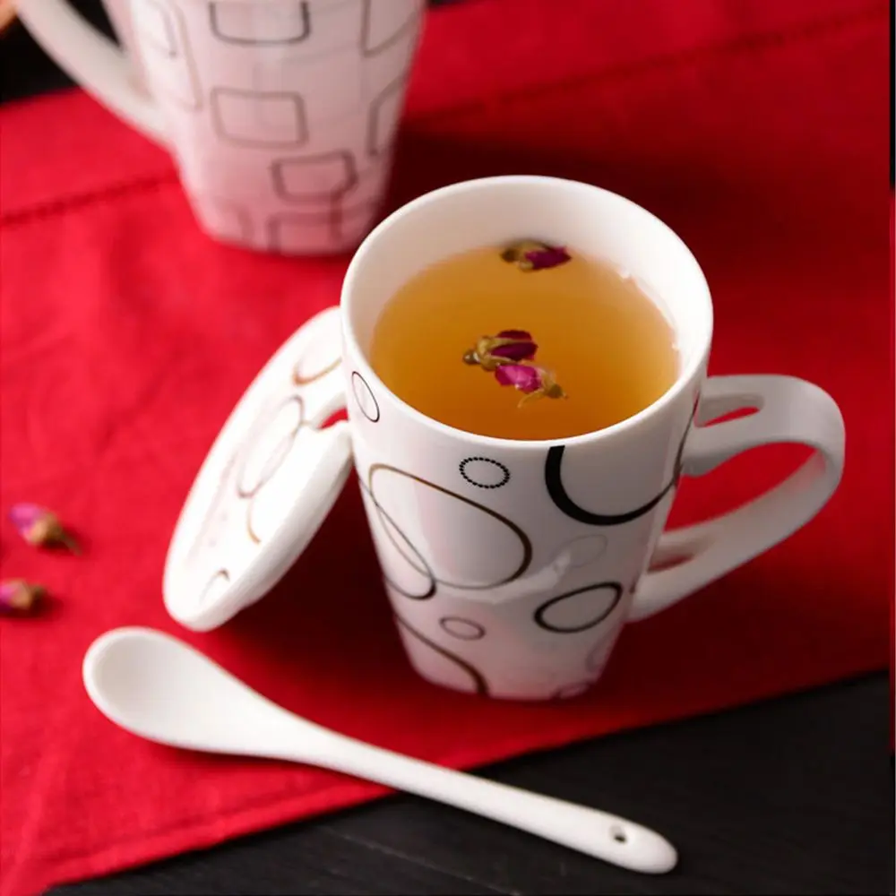Flatware Ice Cream Kitchen Tea Dessert Procelain Bone Ceramic Coffee Spoon 1/3PCS Pure White tea spoon