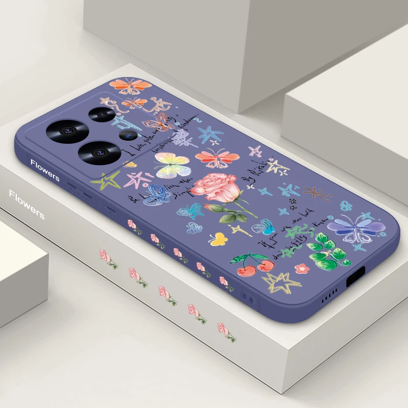 Cartoon Flower Lanyard Soft Phone Case