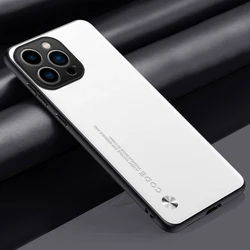 Premium PU Leather Phone Case with Silicone Full Protection - Elegant Back Cover - iPhone 11 (WHITE)