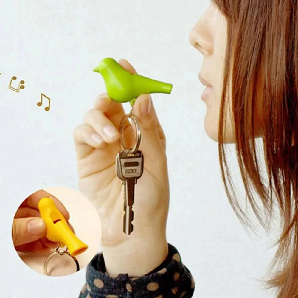Bird Couple Key Holder Whistle House Keychain Hanger Wall Mount Key Ring Holder Key Storage Rack Shared Keychains Home Decor 3