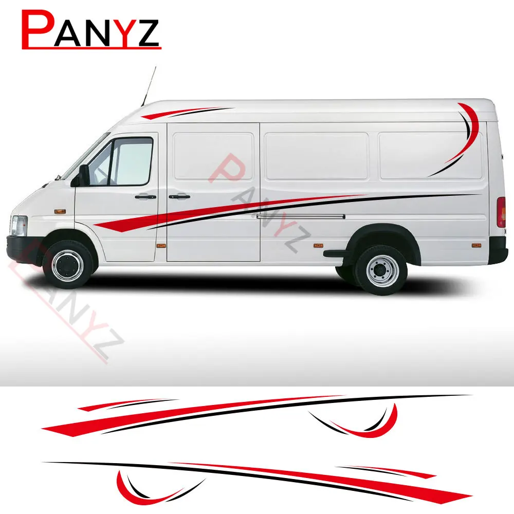 

6Pcs/Lot Car Stickers For Volkswagen VW LT35 LT28 LT Camper Van Motorhome Caravans Graphics Conversion Vinyl Decals Accessories