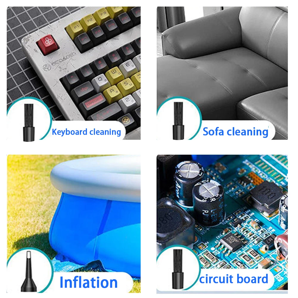 Electric Dust Collector Portable Dust Blower Multifunctional Dust Collector Dual Use Car and Home Daily Household Wireless 6