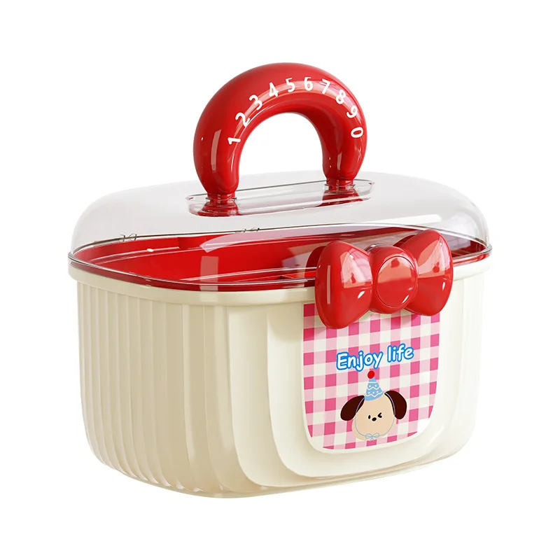 1PC 어린이 헤어 액세서리 상자 더블 레이어 휴대용 헤어 클립 머리띠 귀걸이 팔찌 목걸이 메이크업 보관 상자