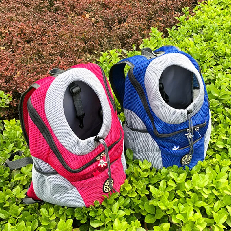 

Outdoor Dog Bag Backpack Shoulder Portable Travel Universal Pet Double Shoulder Portable Backpack Front Mesh Dog Carrier Bag