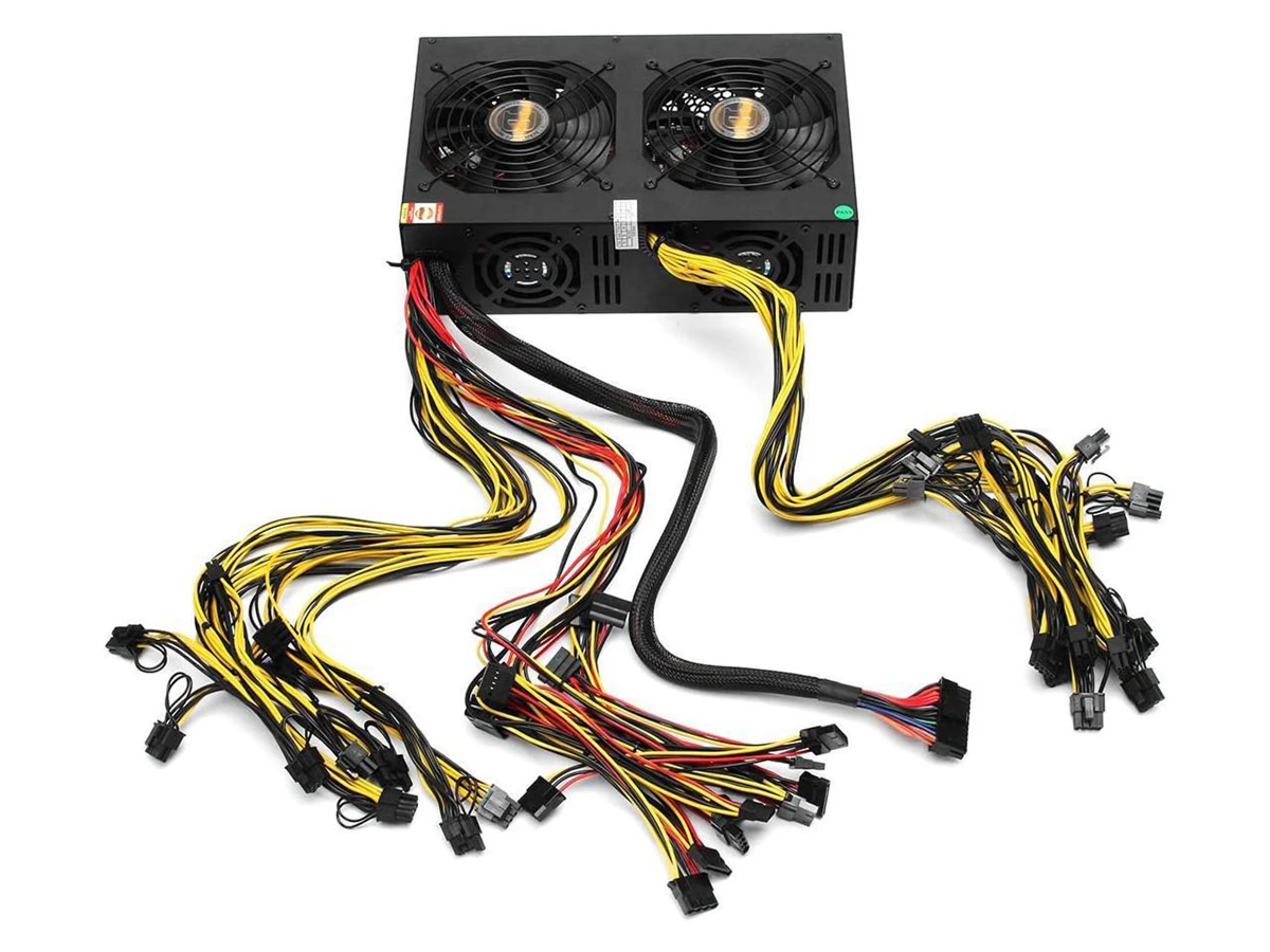 

3450W Miner Power Supply With BTC-37 Mining Motherboard 140mm Cooling Fan ATX 12V Version 2.31 Computer Power Supply Mining Set