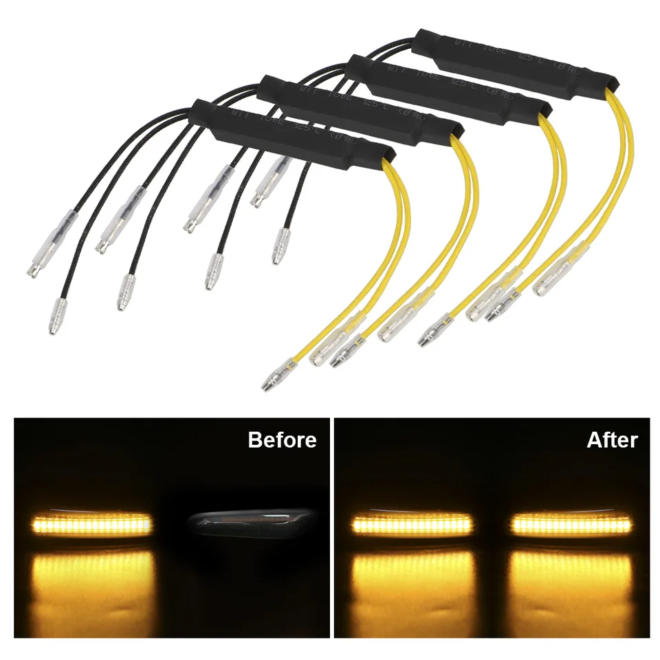 2 Clignotants LED Séquentiels Pour Moto - Fonction Freinage Et DRL, étanches, Design Flowing Mode, Pour Moto, Scooter, Quad