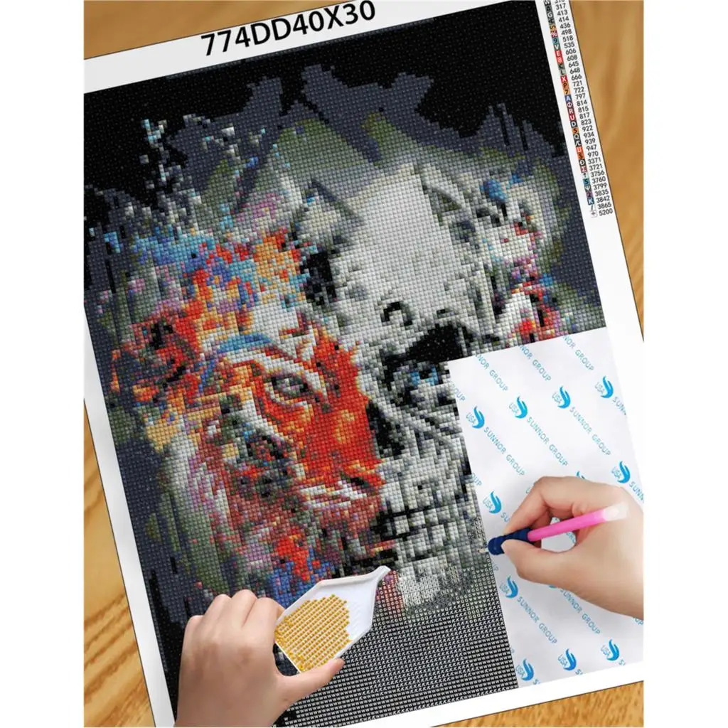 5D Diamond Painting Skull Lion Embroidery Cross Stitch Decoration Full Square Diamond Mosaic