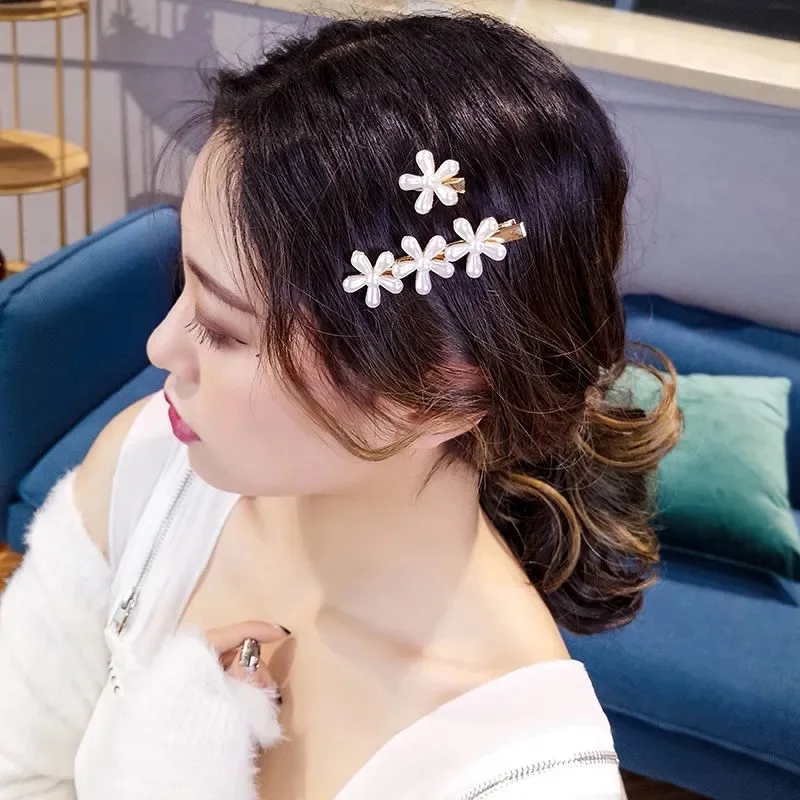 Elegant Pearl Claws Clip Cute Flower Hairpin Hair Clips For Girls Barrettes  Korea Hair Ornaments Headwear Women Hair Accessories
