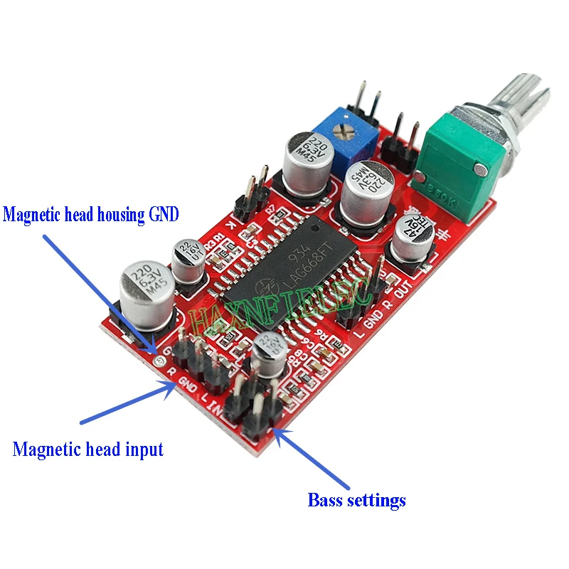 LAG668 Tape Player Magnetic Head Amplifier Board With Bass Headphone Amplification