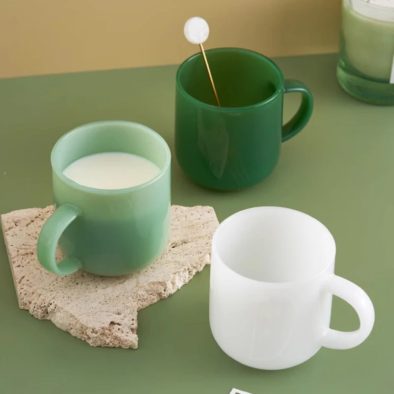 Jade Color Glass Borosilicate Glass Mug Retro Wine Goblet Cup tea cup coffee cup tableware milk water