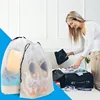 30x40 Portable Shoe Storage Drawstring Eco Storage Bag for Sundries Travel Makeup Bag Waterproof Transparent Plastic Storage Bag 2