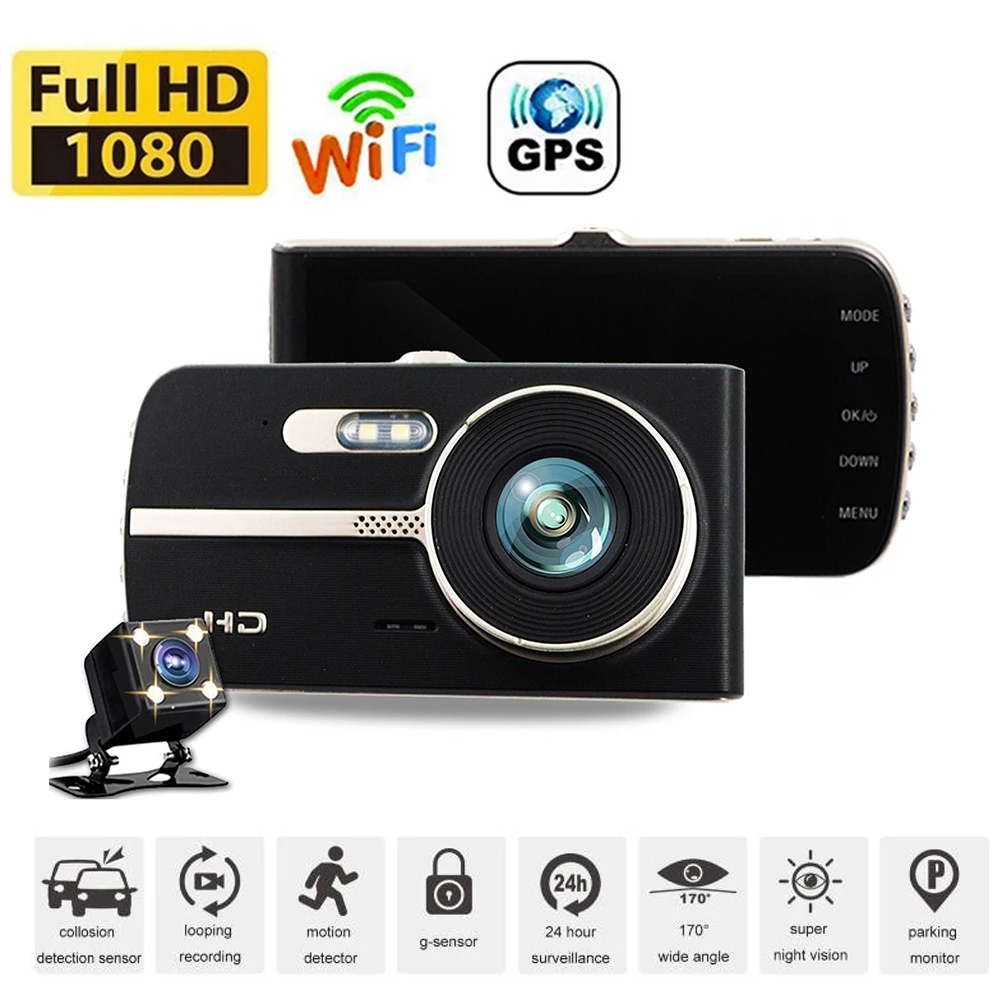 

Видеорегистратор автомобильный, 3,0 дюйма, Full HD 1080P, GPS