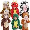Red Dinosaur Costumes Newborn Baby Rompers Toddler Cosplay Clothes Kigurumi Boy Girls Pajamas Animal Cute Romper Unicorn Onesies 5