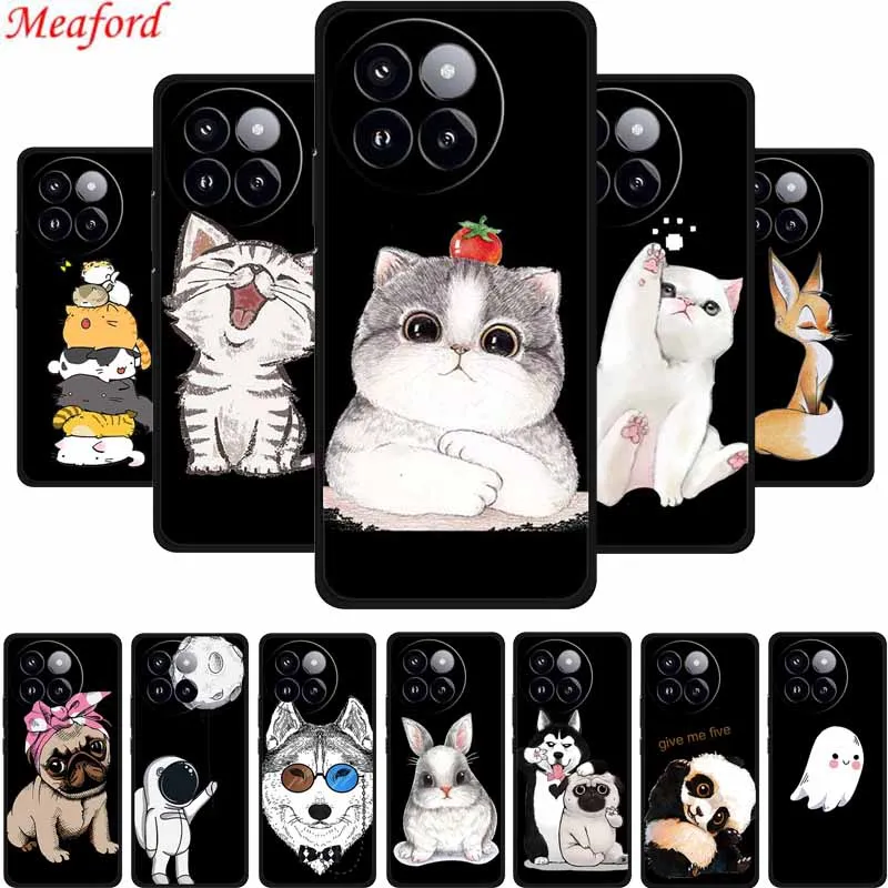 Funda Per Xiaomi Civi 4 Pro Custodia Cute Cartoon Cat Custodia Morbida In Silicone Nero Per Xiaomi Civi 4 Pro Cover Posteriore Custodia Civi4 Pro