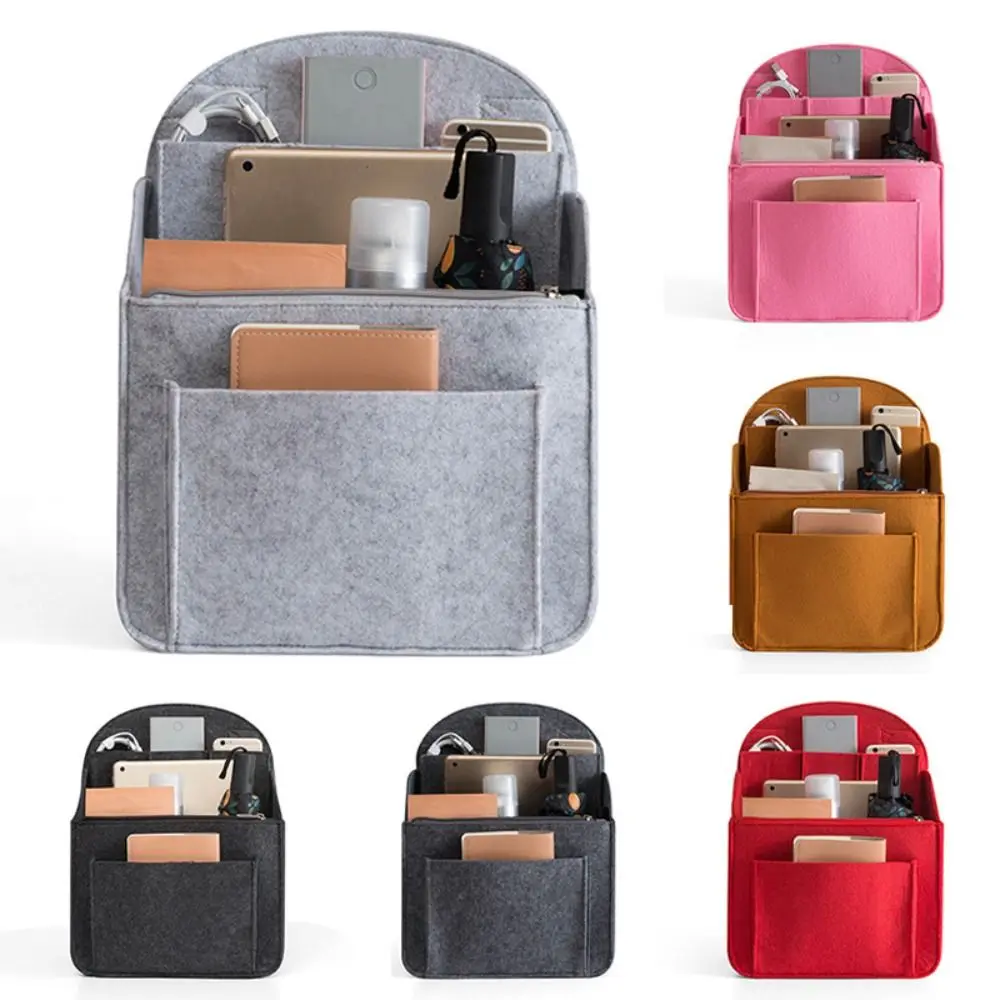 Portable Felt Insert Makeup Organizer for Travel and Cosmetic Storage
