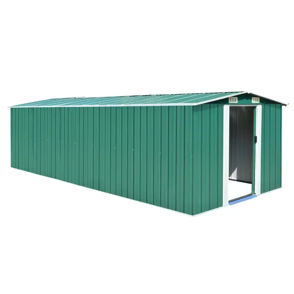 Rifugio Da Giardino 257X580X181 Cm Vertabri Da Giardino Per Esterni In Metallo Con Struttura A Pavimento In Metallo, Riparo Per Esterni, Cabina