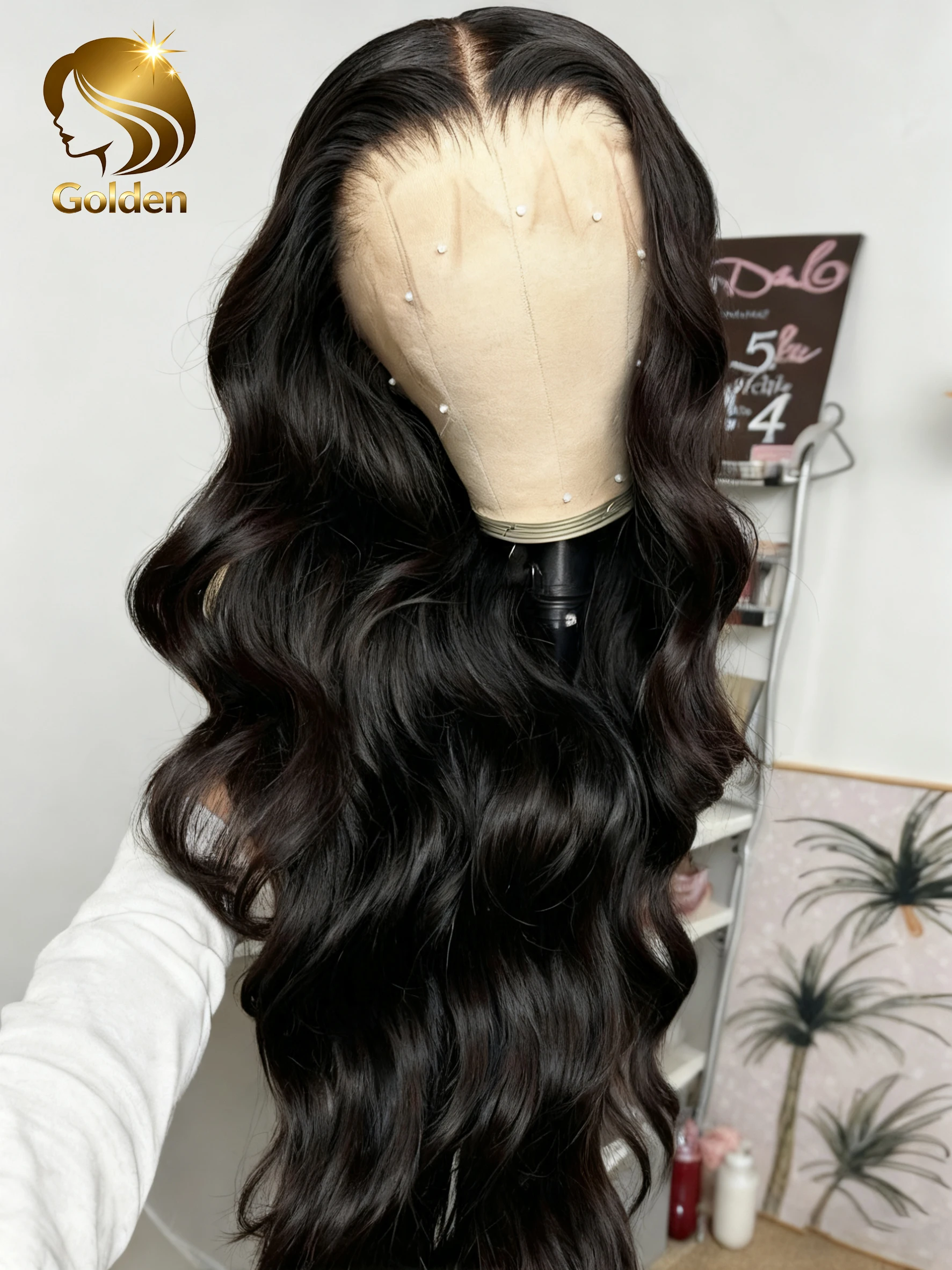 Goldene Körperwelle 30 36 Zoll 13x4 13x6 HD Lace Frontal Echthaarperücken 5x5 Glueless Lace Front Perücke 220 % Dichte für schwarze Frauen