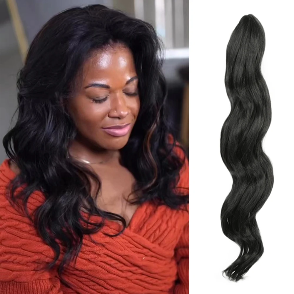 

16" Body Wave Crochet Hair Natural Synthetic Braid Hair Ombre Braiding Hair Extensions Deep Ocean Wave Afro Curls Hair Expo City