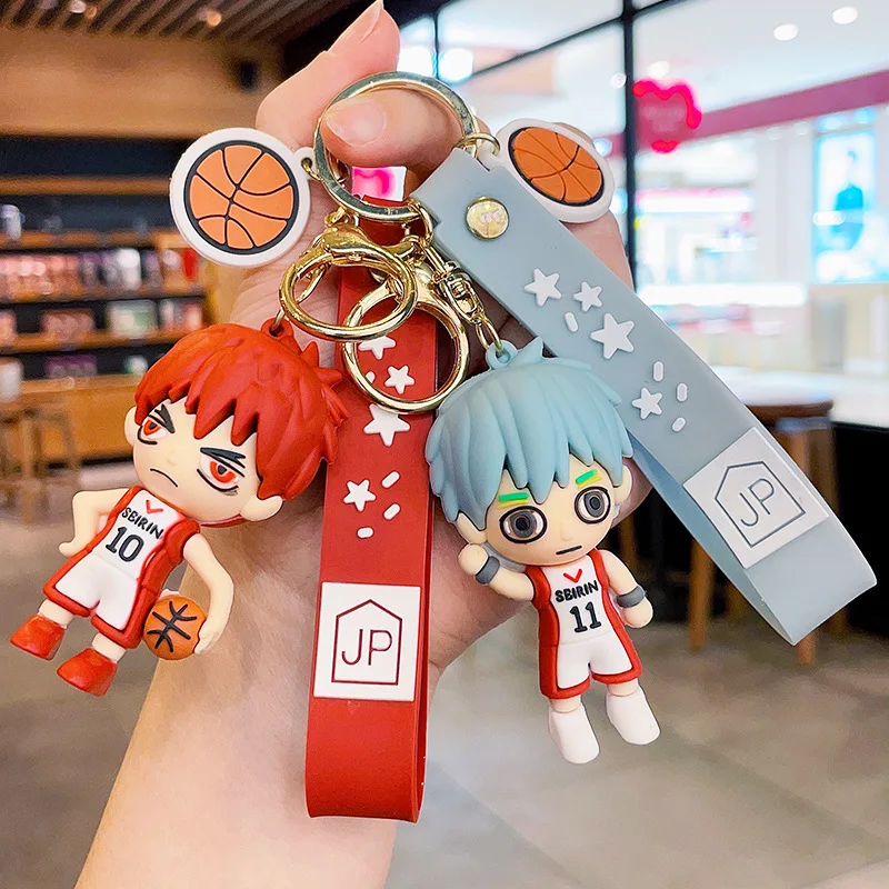 

Cartoon Anime Kuroko's Basketball Keychain Fashion Ornaments Kuroko Tetsuya PVC Car Keyring Backpack Pendant Children Toys Gifts