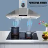 Wall Mount Kitchen 30 inch Duct Convertible Range Hood 700CFM, 3 Speed Fan LED Light Range Hood USYS0375A 3