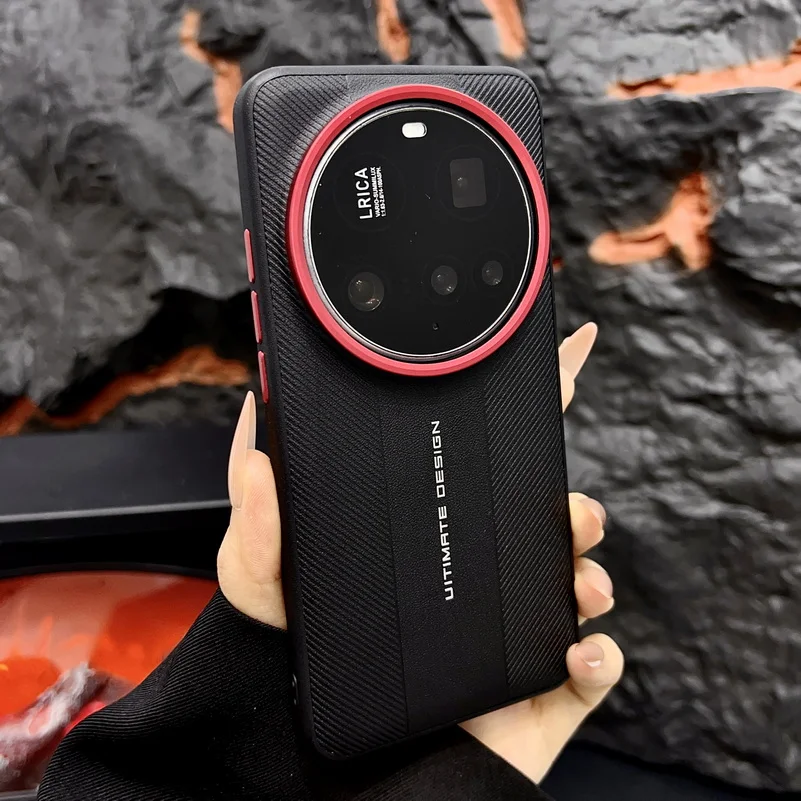 Luxury Textured Red Camera Frame Protective Cover - Ultimate Design