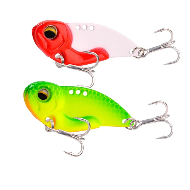 Metal VIB Fishing Lure 7.3g 10g 14g 20g Vivid Vibrations Spoon Lure Bass  Artificial Hard Bait Cicada Lure VIB Bait 3D Eyes