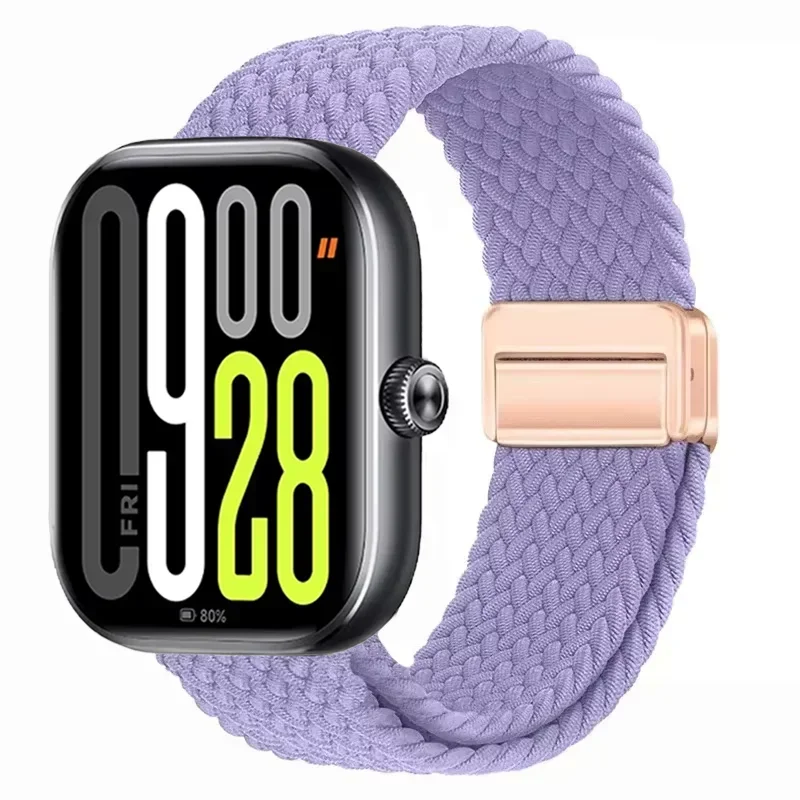 Nylon Braided Magnetic Buckle Adjustable Loop Strap Bracelet in Breathable Design