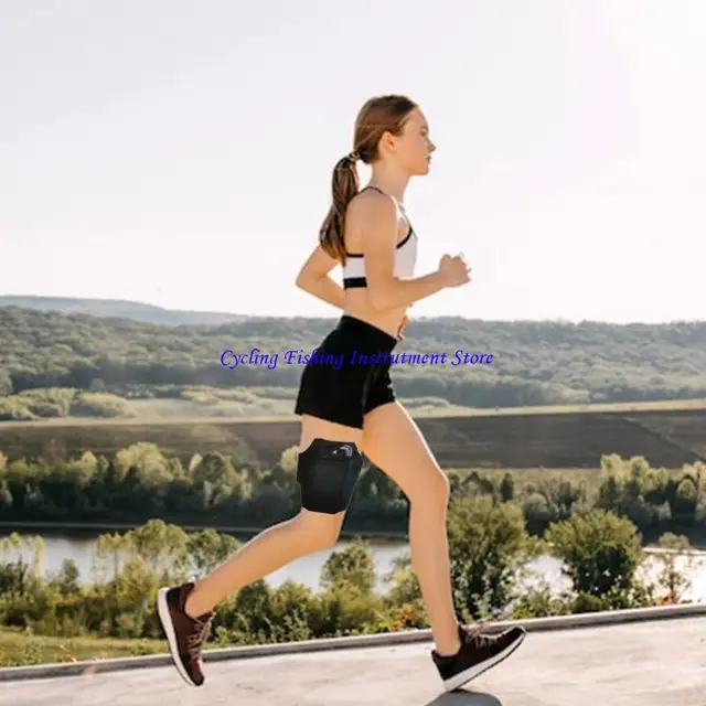 G92F Universal Leg Phone Holder Storage Bag Running Thigh Pouches Sports Leg Band NonSlip Ankle Wallet for Women Man 3
