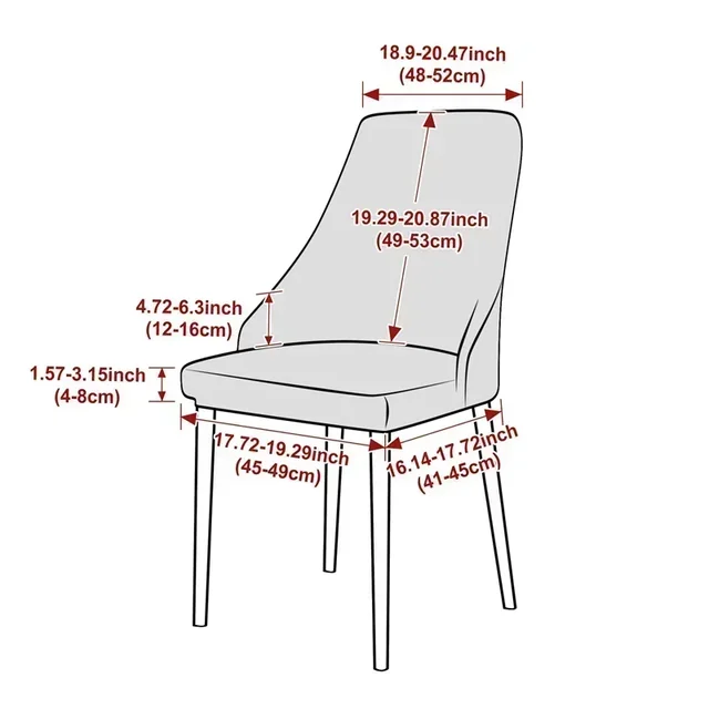 Fodera per poltrona piccola elasticizzata Fodera per sedia da pranzo jacquard a foglia Protezione per sedia curva all-inclusive per la casa delle feste 1/2/4/6 pezzi 2