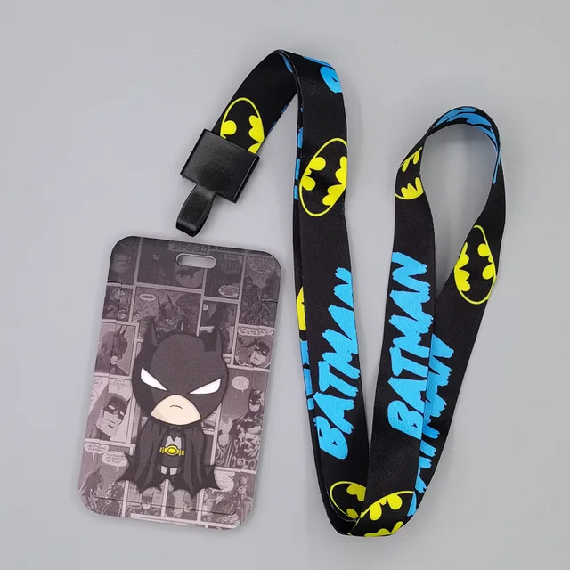 Marvel Movie Characters Card Cover Captain America Spiderman Super Heroes ABS Card Holder Student Campus Card Hanging Lanyard ID Xhmw23