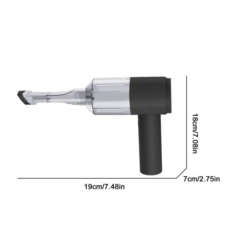USB 충전식 휴대용 무선 진공 청소기, 자동 진공 블로우 및 흡입 기능, 세척 가능 필터, 2000pa
