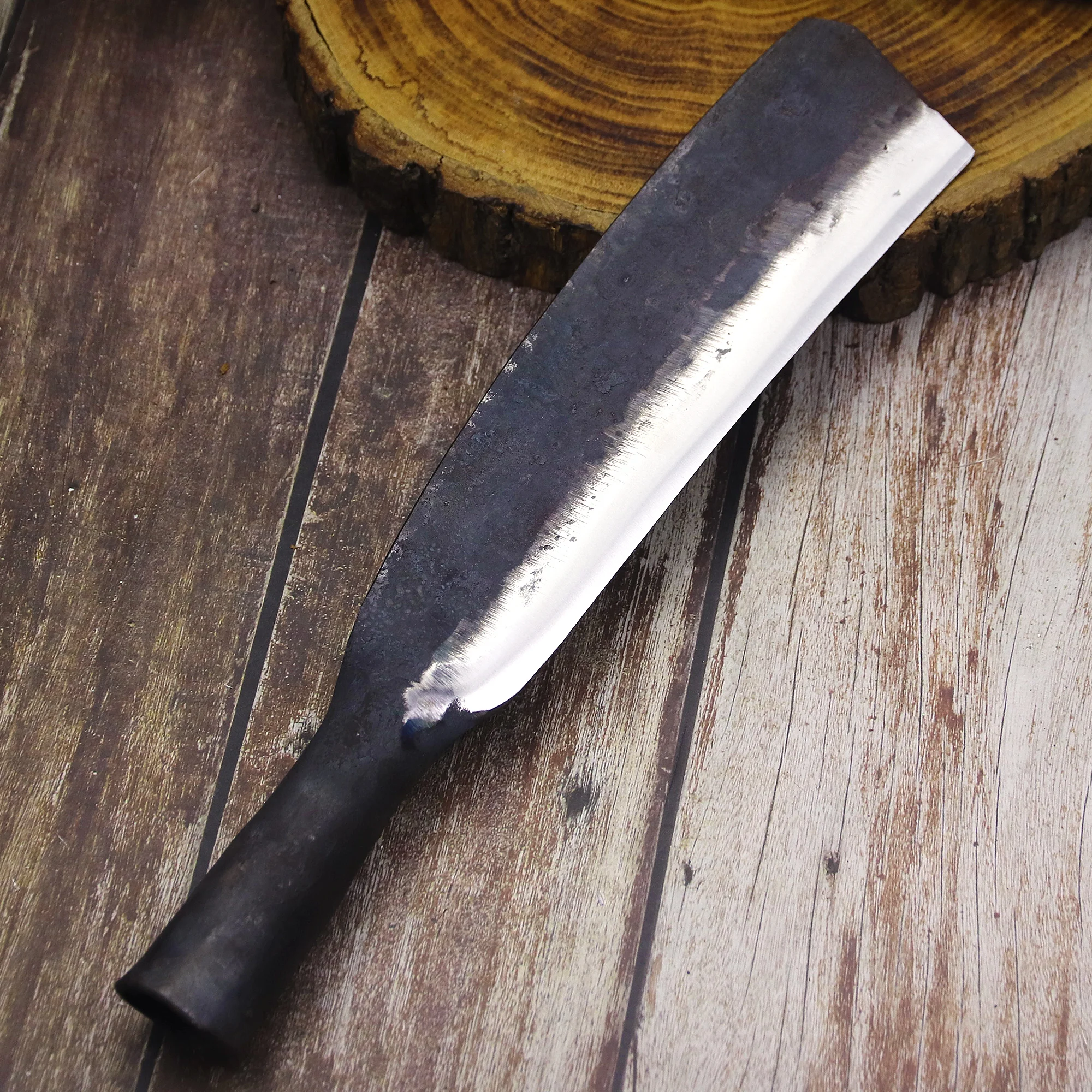 Description Picture 6 of itemJapanese hand forged sharp straight knife, outdoor logging knife, jungle chopping knife, tool knife, home bone chopping knife