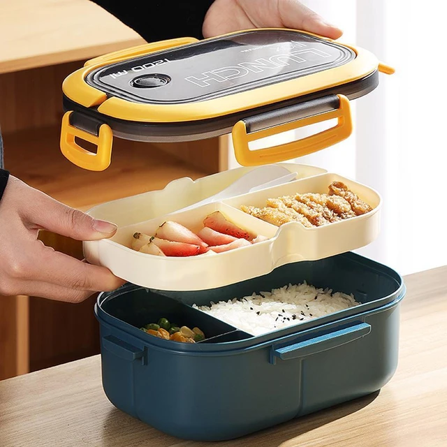 3 Compartments Large Capacity Lunchbox Reusable PP Meal Prep Container  Leakproof Microwaveable for Working Traveling Camping - AliExpress