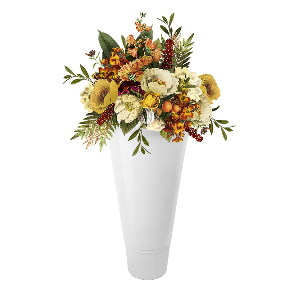 Three Layer Metal Plant Stand with Wheels