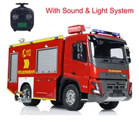 1/14 4x2 RC Fire Vehicles Radio Control Fire Fighting Truck 2-speed Transmission Painted Finished Light Sound Cars for Adults 1