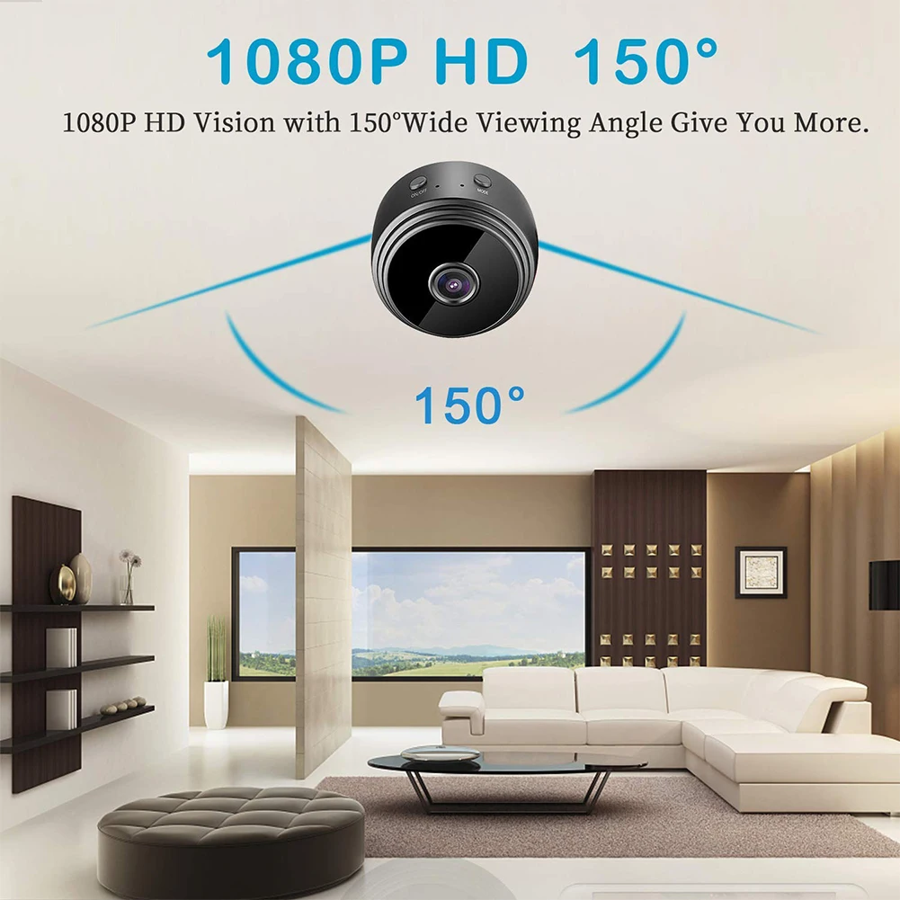 

Smart Home Security Camera 1080P Indoor Wireless Surveillance Camera Nigh Vision Motion Detection Monitor System for Android iOS