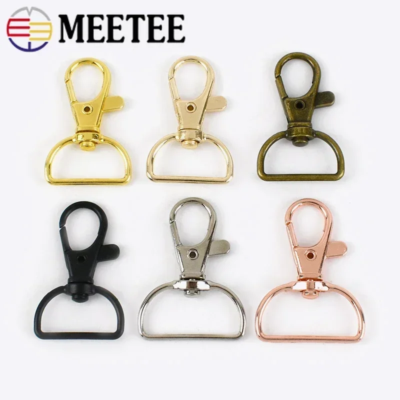 

10/30/50Pcs 20mm/25mm Metal Lobster Clasps Bag Strap Swivel Trigger Buckles DIY Clip Snap Hook Webbing Hanger Keychain Hooks