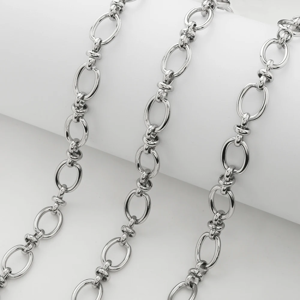 Catena Oro Uomo Donna 5x Catene Ovali In Acciaio Inox 2mm Con Extender – Gioiello Regalo