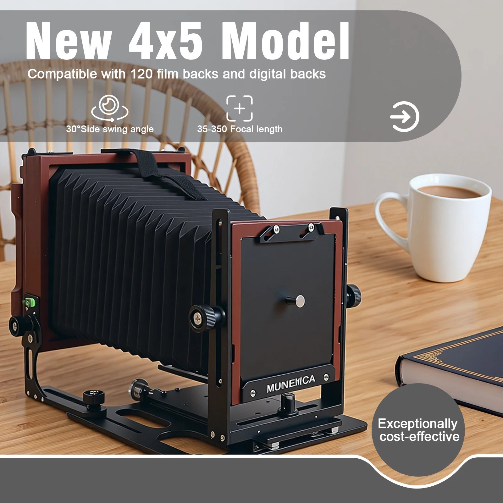 eTone Professional Munewca 4x5 Large Format Film Camera Carbon 1