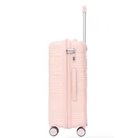 Ensembles de bagages 4 pièces Valise légère en PP (13/20/24/28 pouces) avec serrure TSA, roues silencieuses et design extensible - Voyage 4