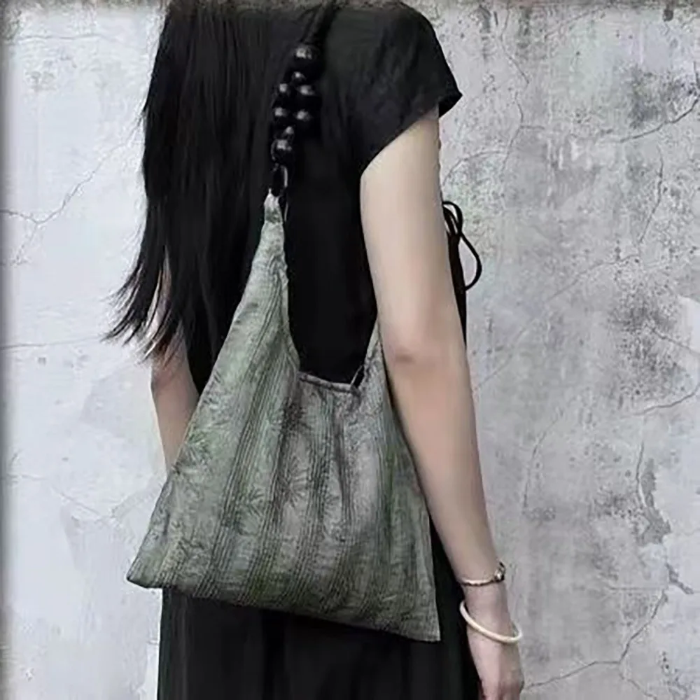 

Dacron Vintage Bag Simplicity Green Cotton Tote Bag Handbag
