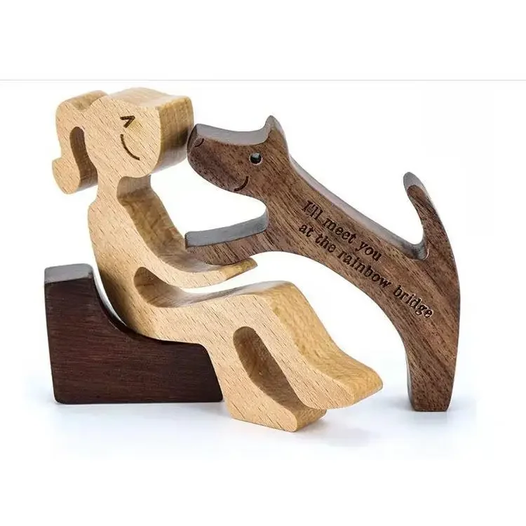 Hommage mémorial compagnon fidèle sculpture bois souvenir éternel amour