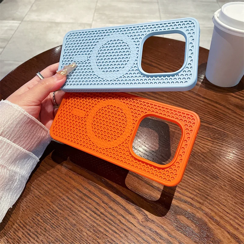 Enhanced Matte Magnetic Heat Dissipation Shockproof Hard Back Case with Hollow Design