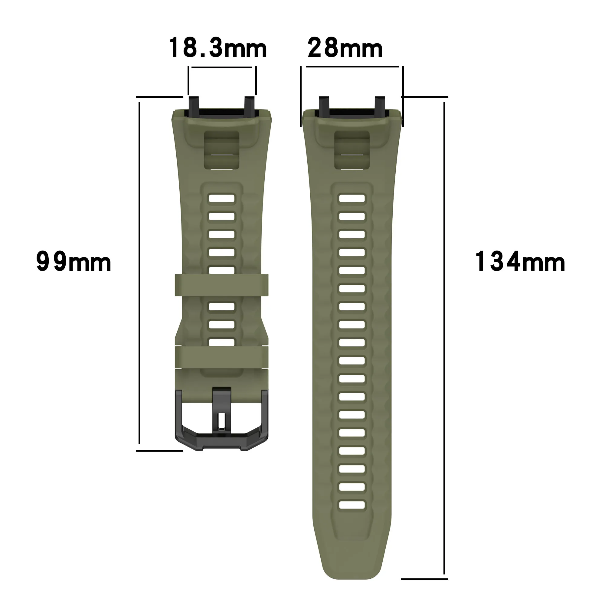 Premium Sport Silicone Strap for Smartwatches - Durable Replacement Bracelet